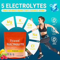 Poudre d'électrolytes de haute qualité à marque privée, boisson hydratante cétogène, hydratation rapide, soulage les crampes musculaires et des jambes.