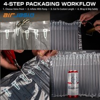 Emballage durable en colonne d'air antichoc et étanche pour bouteilles et équipements industriels