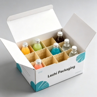 Grande boîte d'expédition en carton ondulé pour boissons, emballage de six bouteilles de boissons en carton