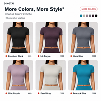 Ensemble de yoga effet seconde peau pour femme, 2 pièces, tenue de sport, leggings courts taille haute effet push-up, vêtements de sport à séchage rapide pour Pilates