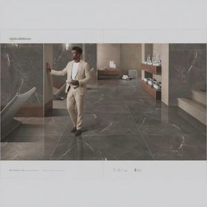 Azulejos de Porcelana Esmaltada Digitalmente de 1200x1200 mm, Diseño de Losa de Mármol Pulido Aramani Gold, Azulejos para Piso - Product Image 4