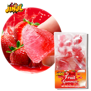Gummies en forme de fraises tendance sur TikTok, en gros, contenant moins de 50 % de jus de fruits, collation certifiée Halal - Product Image 2