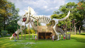 Khủng long công viên chủ đề tùy chỉnh nhựa ngoài trời lớn Jurassic khủng long công viên chủ đề trẻ em trẻ em công viên ngoài trời sân chơi trẻ em - Product Image 2