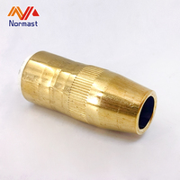 Buse de soudage MIG filetée en laiton NS-1200B, diamètre 1/2 po (12,7 mm), embout à jointure, capot de gaz pour consommables de torche GMAW refroidie par air