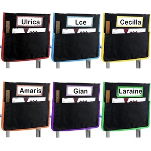 Chair Storage Pocket Chair Bag Pockets for Classrooms Student Chair Pockets Organizer With <b>Name</b> <b>Tag</b> - Product Image 3