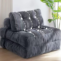 Sofá Cama Plegable de Una Plaza, Colchón Extensible Portátil para el Suelo, Silla Cama con Relleno de Esponja para Apartamento