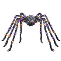 Guirlande lumineuse d'araignées en peluche gris-blanc Xingtu Z-01 pour Halloween, décorations d'horreur extérieures pour jardin, ambiance effrayante