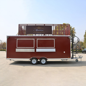 Remorque alimentaire mobile à deux étages avec terrasse supérieure et <span class=keywords><strong>escalier</strong></span> en colimaçon, remorque de restauration commerciale <span class=keywords><strong>pour</strong></span> entreprise de café - Product Image 6