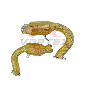 Tubería de Escape con Aislamiento Térmico Vortex Gold para Porsche Macan Turbo S 3.0T 3.6T V6 2014-2018, Sistema de Tuberías Turbo de Competición - Product Image 6