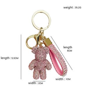 Porte-clés Ours Créatif de Luxe Fait Main avec Strass, Style Punk, pour Femme, Sac, Voiture, Pendentif, Cadeau - Product Image 6
