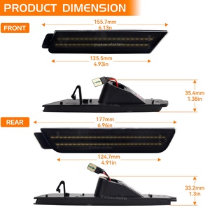 Năng động khởi động Side Marker Lights đối với Chevrolet Chevy Camaro Ss RS ZL1 LED trắng tuần tự Repeater Blink chỉ số đèn - Product Image 4