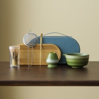 Ensemble de thé matcha en céramique de style japonais Estick avec filtre, bol en céramique, outils de cérémonie du thé, emballage cadeau
