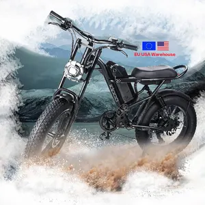 USA EUสต็อก500W 750Wไฟฟ้าจักรยานจัดส่งฟรีไขมันยางElektrische FatbikeจักรยานE-Bike Mountainหิมะปิดแผนที่20นิ้วZ8