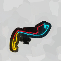 Circuit de Monaco F1 Formule 1 Piste de course néon - Publicité Décoration de mariage Utilisation à distance Bureau Voiture Design personnalisable Zéro