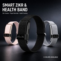 Bracelet de prière musulman islamique Zikr, bracelet de comptage Tasbeeh, suivi de la fréquence cardiaque, de l'oxygène sanguin, du sommeil, de la santé, alarme Qibla Azan