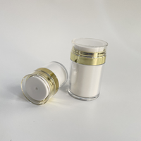 Produits en stock 15ml 50ml Emballage complet en acrylique à pression sous vide Crème et lotion pour le visage en flacon plastique Pot à crème
