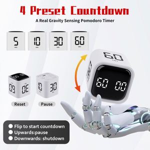 可定制的重力立方体番茄钟 LED 数字显示翻转计时器，适合儿童学习、工作、运动、冥想、多动症注意力集中辅助工具 - Product Image 2
