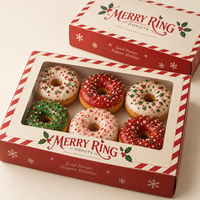 Boîtes d'emballage en carton kraft personnalisées avec logo, impression de qualité alimentaire, pour biscuits, gâteaux, pain, pâtisseries, beignets, macarons, cookies
