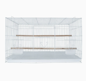 Kuş Yetiştirme Kafesi Paslanmaz Çelik Tel Örgü Basit Papağanlar İçin Büyük Ayakta Duran Kuş Kafesi Plastik Tepsi ve Kutu Ambalajlı - Product Image 1