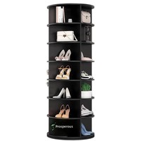 Porte-chaussures rotatif à 360°, organiseur de chaussures et de sacs avec 7 étagères, design moderne, gain de place pour le rangement domestique