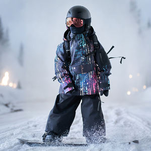 Traje de Esquí Completo para Niños 2026, Chaqueta Impermeable y Cortavientos con Capucha, Pantalones Térmicos, Ropa de Invierno Cálida de una Pieza - Product Image 1