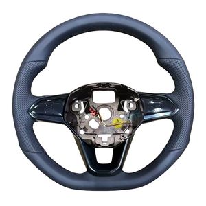 Volante de Cuero para Volkswagen Golf 8 MK8 <span class=keywords><strong>POLO</strong></span> GOLF 7 <span class=keywords><strong>GTI</strong></span> R-line MK7 MK6 Passat GTS GTD GTE GLI <span class=keywords><strong>GTI</strong></span> VW - Product Image 1
