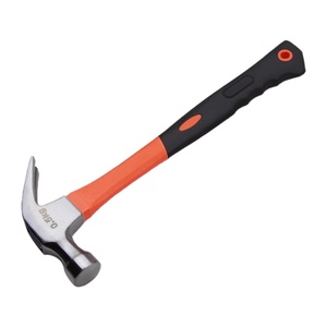 Marteau monobloc en acier à haute teneur en carbone avec manche en bois, pour électricien et charpentier, grande quantité, antidérapant, à ventouse - Product Image 1