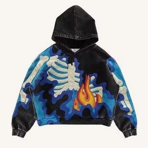 Nuova Felpa Oversize Unisex Estiva con Stampa 3D Teschio Scuro Ricamato Stile High-Street, di Tendenza, Taglie S-6XL, Personalizzabile, Vendita all'Ingrosso - Product Image 3