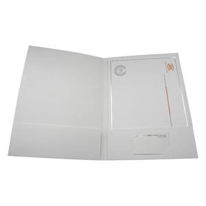 แฟ้มเอกสารสำนักงานแบบกระดาษสั่งทำ สไตล์โมเดิร์นสีขาวเรียบหรู ขนาด A4/A5 พร้อมช่องใส่เอกสาร สำหรับผลงานออกแบบระดับผู้บริหาร (UV - Product Image 3