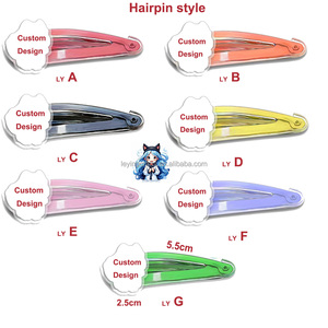 Pasadores de Pelo Acrílicos Personalizados con Lindos Diseños Impresos en UV Coloridos y Logotipo Personalizado para Fiestas de Cumpleaños de Fans del Kpop - Product Image 3