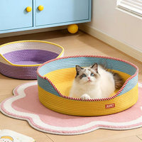 Nid à gratter 2-en-1 intégré pour chat, résistant aux griffures, sans débris, lit de repos sécurisé toutes saisons, housse amovible et lavable pour chats