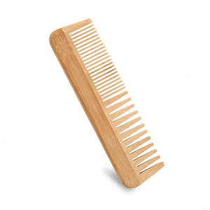 Peignes en bambou et en bois, peignes à dents larges et fines, peignes en fibre de bambou pour la santé, commandes personnalisées acceptées, gravure laser de logos - Product Image 1
