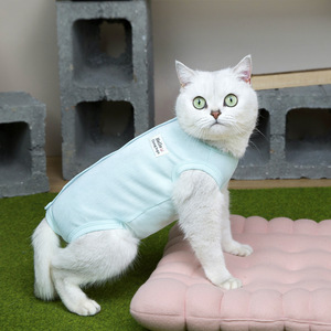Abbigliamento per Animali Domestici: Tuta Chirurgica Traspirante Anti-Leccatura per Gatti Femmina e Maschio, Post-Operatoria per <span class=keywords><strong>Sterilizzazione</strong></span>/Neutrazione - Product Image 2