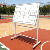Tableau de démonstration tactique de basketball grand format 100x70cm, double face, magnétique, effaçable et inscriptible, avec roulettes pour entraînement et entraîneur