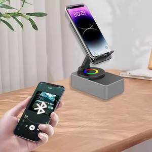 J13 4 in 1 Multifunctional Phone <b>Holder</b> Mobile <b>Holders</b> 360 Rotating Folding RGB Wireless BT Speaker <b>Tablet</b>/Phone <b>Holder</b> - Product Image 3