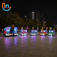 Train électrique sans rails Joy2fun avec jeu de tir interactif, manège pour enfants à piles pour centre commercial