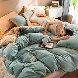 Housse <span class=keywords><strong>de</strong></span> couette Super douce en polaire, couverture <span class=keywords><strong>de</strong></span> couette Super douce et chaude, <span class=keywords><strong>de</strong></span> Style européen, en flanelle magique, grandes tailles, couleur du ciel - Product Image 2