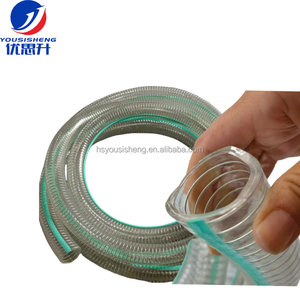 ท่อพีวีซีใสเกลียวลวดเหล็กเสริมพร้อมสปริงสำหรับดูดน้ำของเหลวฝุ่นเหมือง - Product Image 4