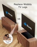 Soporte Universal de Mesa para TV de 32 Pulgadas LCD LED, Base Ajustable en Altura con Base de Vidrio Templado