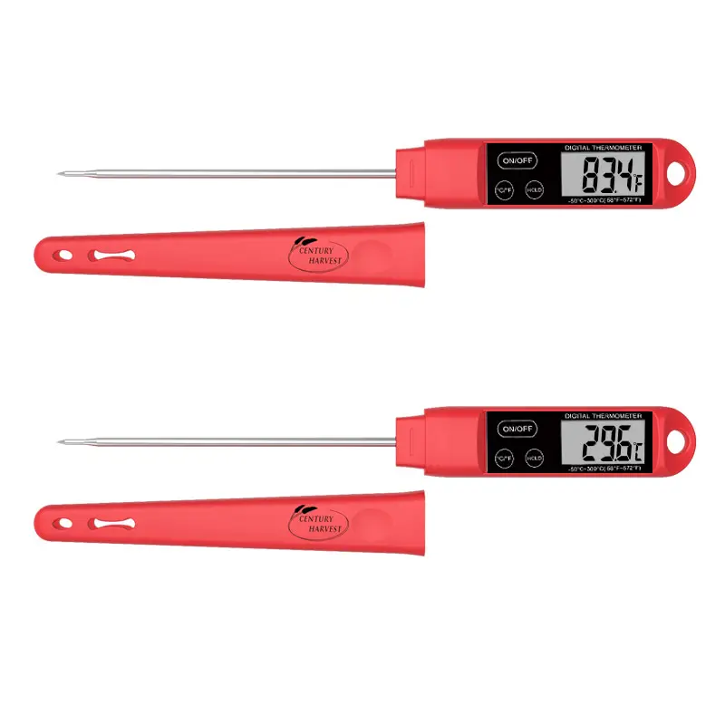 Termometer Digital CH-107, Pengukur Suhu dengan Lampu Latar Panjang, Pena Termometer Daging