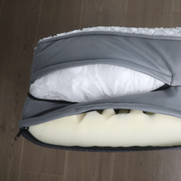 Petopia Luxus große Outdoor Memory Foam Plüsch Wolke Haustier Bett Holz Erdung betten für Hunde Sofa bezug mit Erdung funktion
