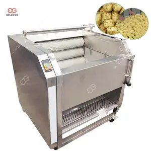 Commercial Electric Brush Roll Palm Dates Cleaning Root Carrot Polish Cassavas Washer Onion Sweet Potato Peeling Machine