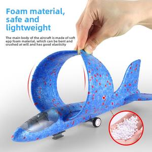 Pistolet lanceur d'avions en mousse, modèle de pistolet de tir manuel avec lumières, jouet volant d'extérieur - Product Image 6