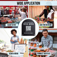 Letrero de Acrílico Personalizado para Mesa con Código QR de Facebook e Instagram, Letrero Comercial para Redes Sociales, Letrero Sostenible para Bodas