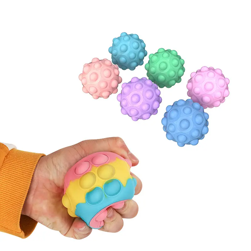 Оптовая продажа, 7 см, силиконовые мини-игрушки для детей, сенсорные 3D круглые пузырьки для снятия напряжения, мячи для снятия стресса, игрушки-антистресс