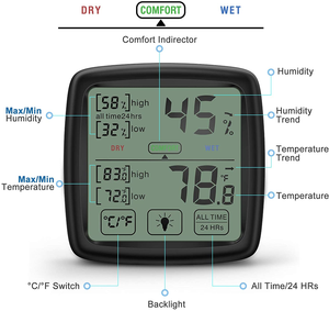 <span class=keywords><strong>Digital</strong></span> termometro higrometro <span class=keywords><strong>termohigrometro</strong></span> interior <span class=keywords><strong>Digital</strong></span> al aire libre termómetro higrómetro - Product Image 6