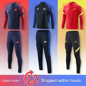 Uniformes de entrenamiento de media cremallera para hombre de Otoño Invierno, camisetas de equipo deportivo personalizadas con mangas largas para estilo de conjunto de fútbol