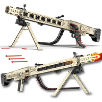 Reobrix 77006 Modèle d'arme technique militaire allemande MG-42, tirant des balles, en briques de construction MOC, ensembles de jouets