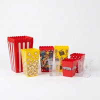 Boîtes à Popcorn Personnalisées en Plastique Rouge pour Mariage, Noël, Fêtes de Fiançailles, Cadeaux et Friandises