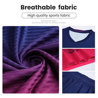 Kits de maillots de football d'entraînement d'équipe évacuant l'humidité avec impression personnalisée, tenues en 11 tailles avec des remises en gros